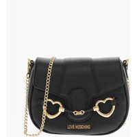 Genti tip postas Love Faux Leather Big Heartbit Crossbody Bag With Golden Cla Femei