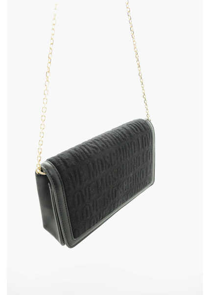 Genti tip postas Moschino Love All Over Logo Terry Bag With Chain Shoulder Strap Black Femei (BM 9789056) 3