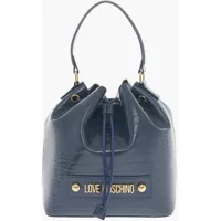 Genti de mana Love Faux Leather Crocodile Effect Bucket Bag With Embossed Femei