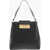 Moschino Love Quilted Faux Leather Shoulder Bag With Turn Lock Closur Black