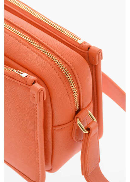 Genti tip postas Moschino Love Faux Leather Camera Bag With Golden Logo Plaque Orange Femei (BM 9789092) 4