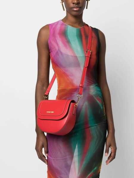 Genti tip postas Moschino Love Faux Leather Saddle Bag With Removable Shoulder Strap Red Femei (BM 9789107) 2