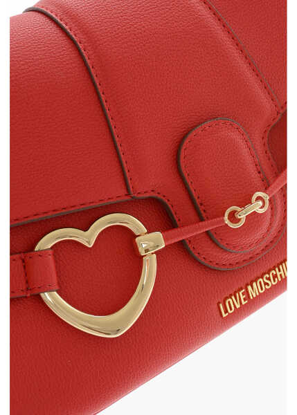 Genti de umar Moschino Love Faux Leather Big Heartbit Shoulder Bag Red Femei (BM 9789557) 4