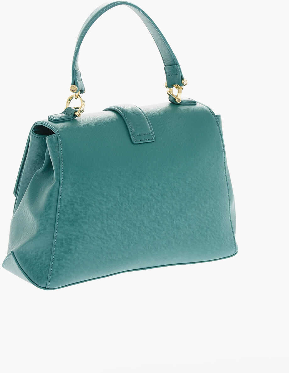 Genti de mana Moschino Love Faux Leather Handbag With Heart Shaped Charm Green Femei (BM 9789575) 2