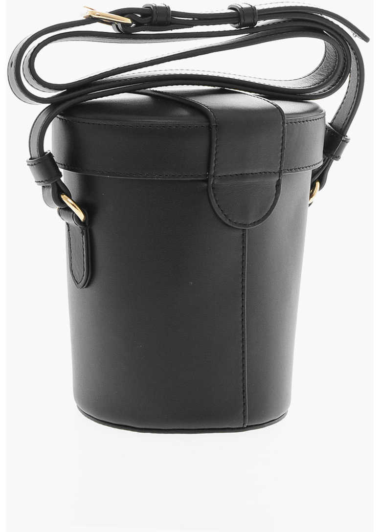 Genti tip postas Moschino Love Leather Bucket Bag With Turn Lock Closure Black Femei (BM 9789584) 2