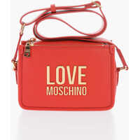Genti tip postas Love Textured Faux Leather Camera Bag With Golden Logo Plaqu Femei