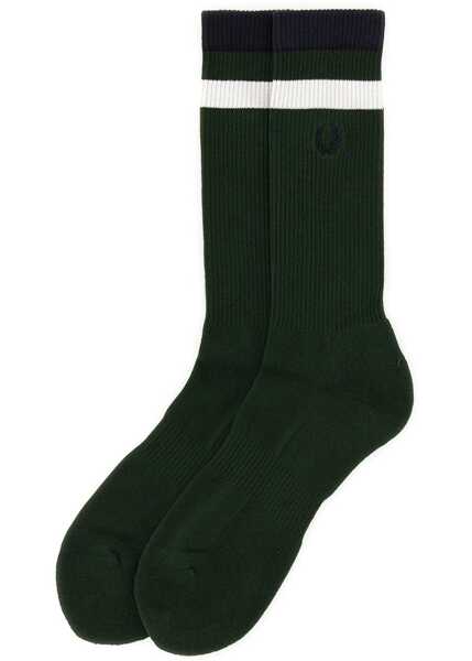 Sosete Fred Perry Sock With Logo Embroidery GREEN Barbati (BM 9790997) 2