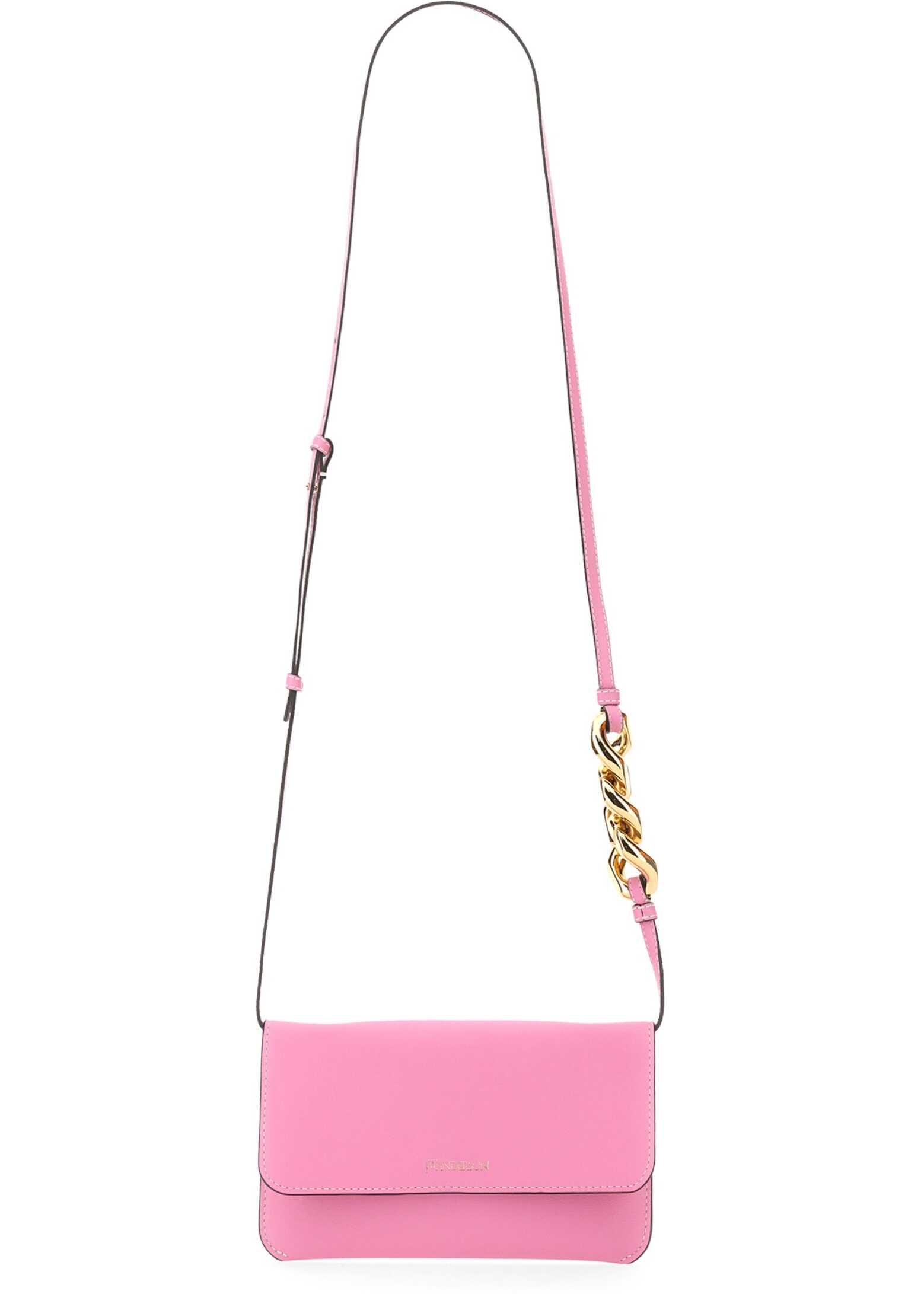 JW Anderson Leather Chain Smartphone Bag PINK