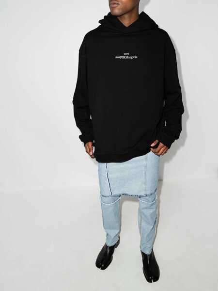 Bluze de trening Maison Margiela Hoodie BLACK/WHITE EMBROIDERY Barbati (BM 9794195) 5