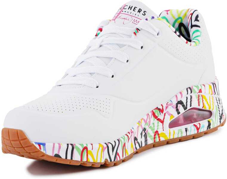 Sneakers SKECHERS Uno Loving Love WHITE 155506 - WHT White/Multicolor Femei (BM 9795260) 7
