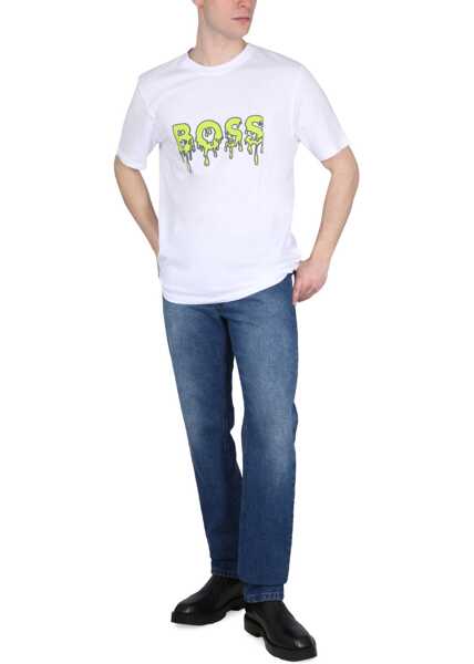 Tricouri Hugo Boss Logo Print T-Shirt WHITE Barbati (BM 9795710) 2