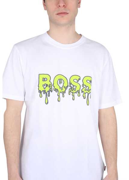 Tricouri Hugo Boss Logo Print T-Shirt WHITE Barbati (BM 9795710) 4