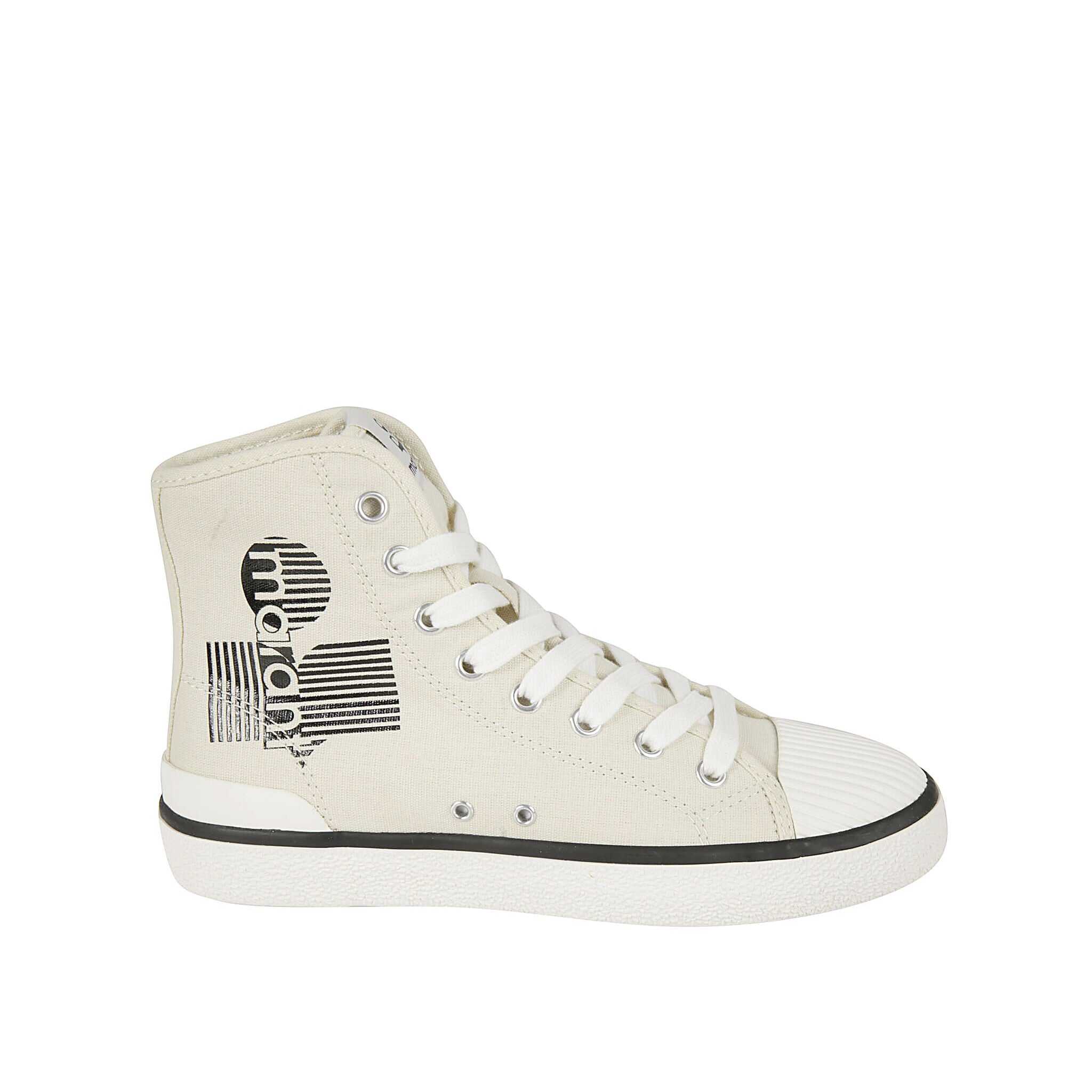 Isabel Marant Logo Canvas Sneakers Beige