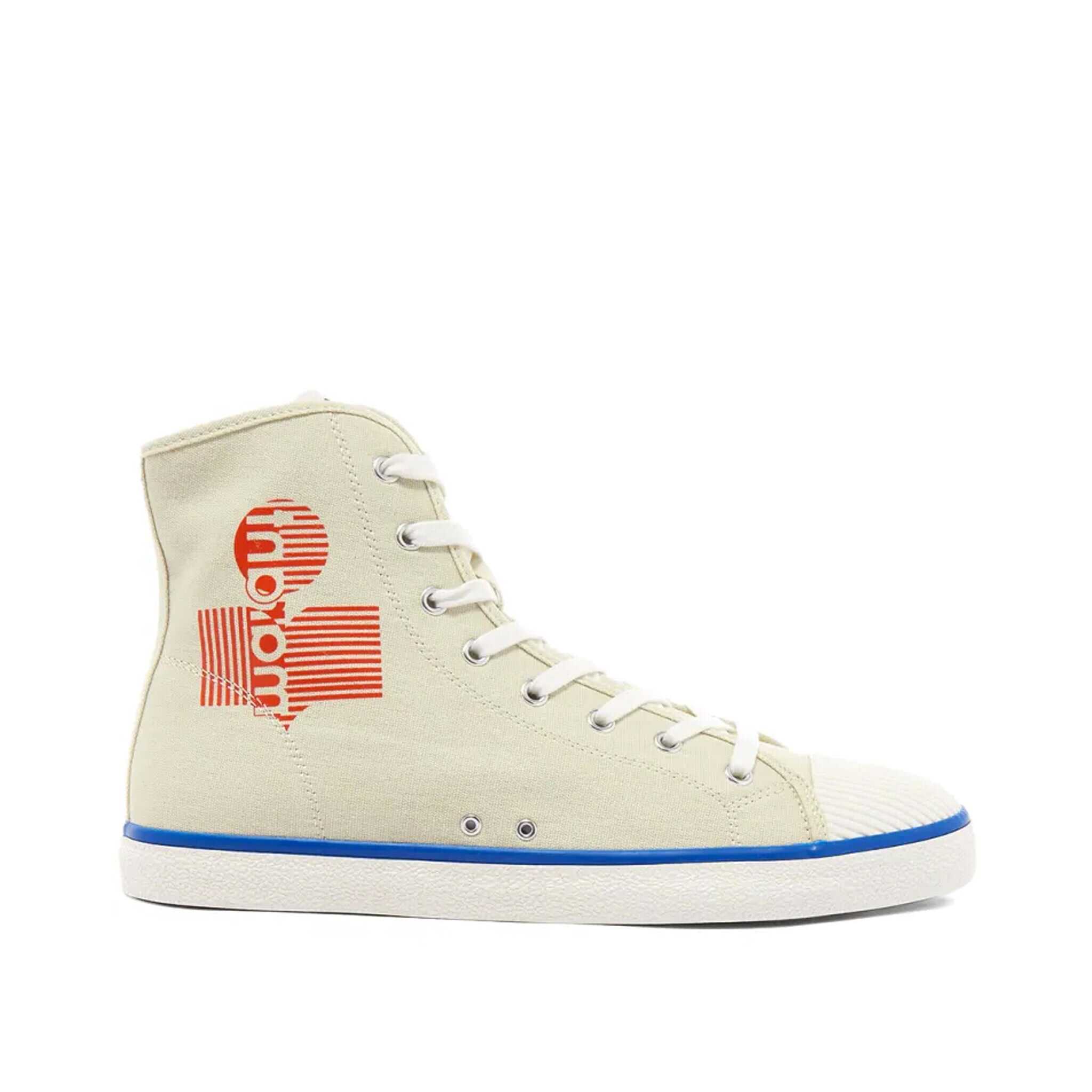 Isabel Marant Logo Canvas Sneakers Beige