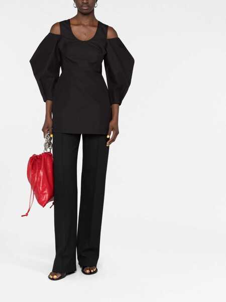 Bluze Jil Sander Cut-Out Cotton Top BLACK Femei (BM 9808295) 2