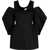 Jil Sander Cut-Out Cotton Top BLACK