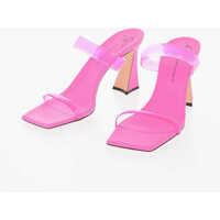 Sandale cu toc Spool Heel Vanilla Mules With Plastic Bands 8Cm Femei