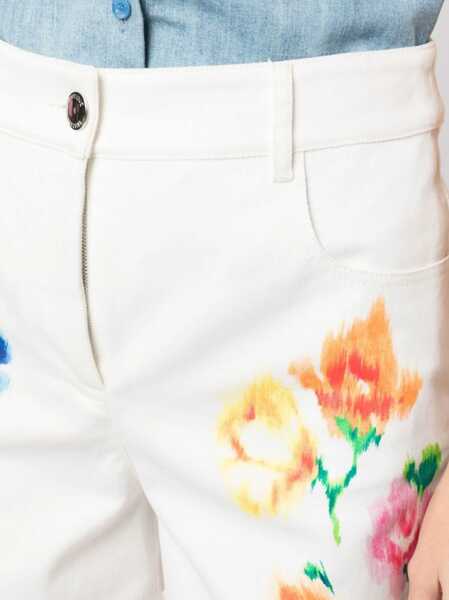 Pantaloni scurti LOVE Moschino Shorts In Broderie Anglaise Flower Chin WHITE Femei (BM 9810596) 5