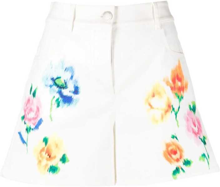Pantaloni scurti LOVE Moschino Shorts In Broderie Anglaise Flower Chin WHITE Femei (BM 9810596) 1