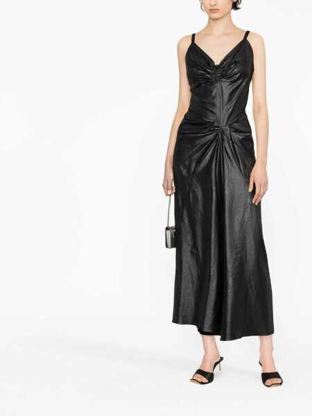 Rochii casual Maison Margiela Moir Polyester Dress BLACK Femei (BM 9810620) 2