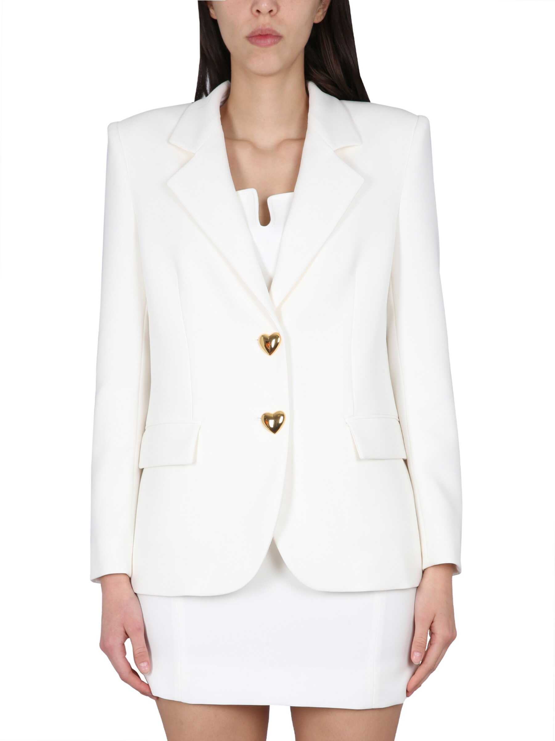 Moschino Single-Breasted Jacket WHITE