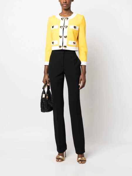 Sacouri office Moschino Heart Buttons Crepe Jacket YELLOW Femei (BM 9810665) 2