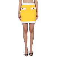 Fuste casual Heart Buttons Crepe Miniskirt Femei