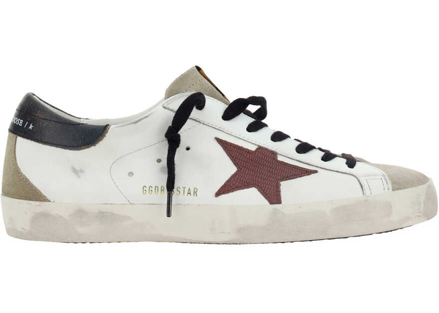 Golden Goose Super Star Sneakers WHITE/TAUPE/BORDEAUX/BLACK