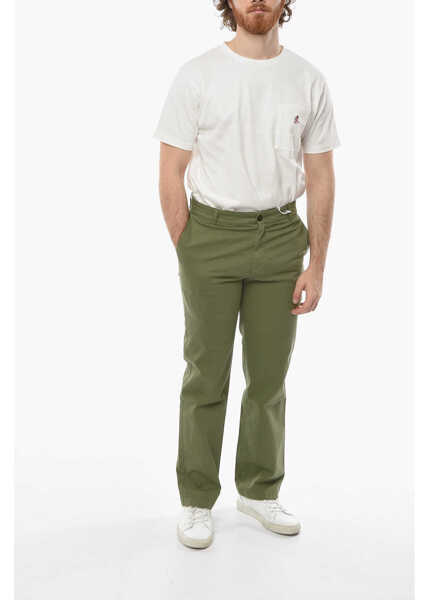 Pantaloni casual Department Five Stretch Cotton Chino Pants Military Green Barbati (BM 9811391) 4
