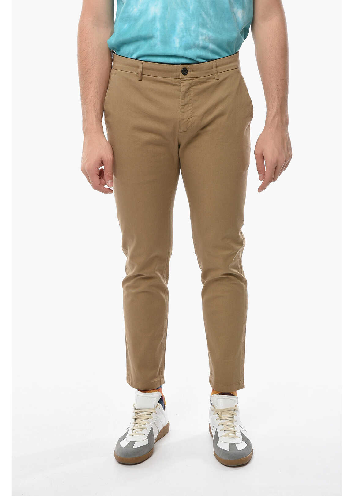 Department Five Stretch Cotton Slim Fit Prince Chino Pants Brown