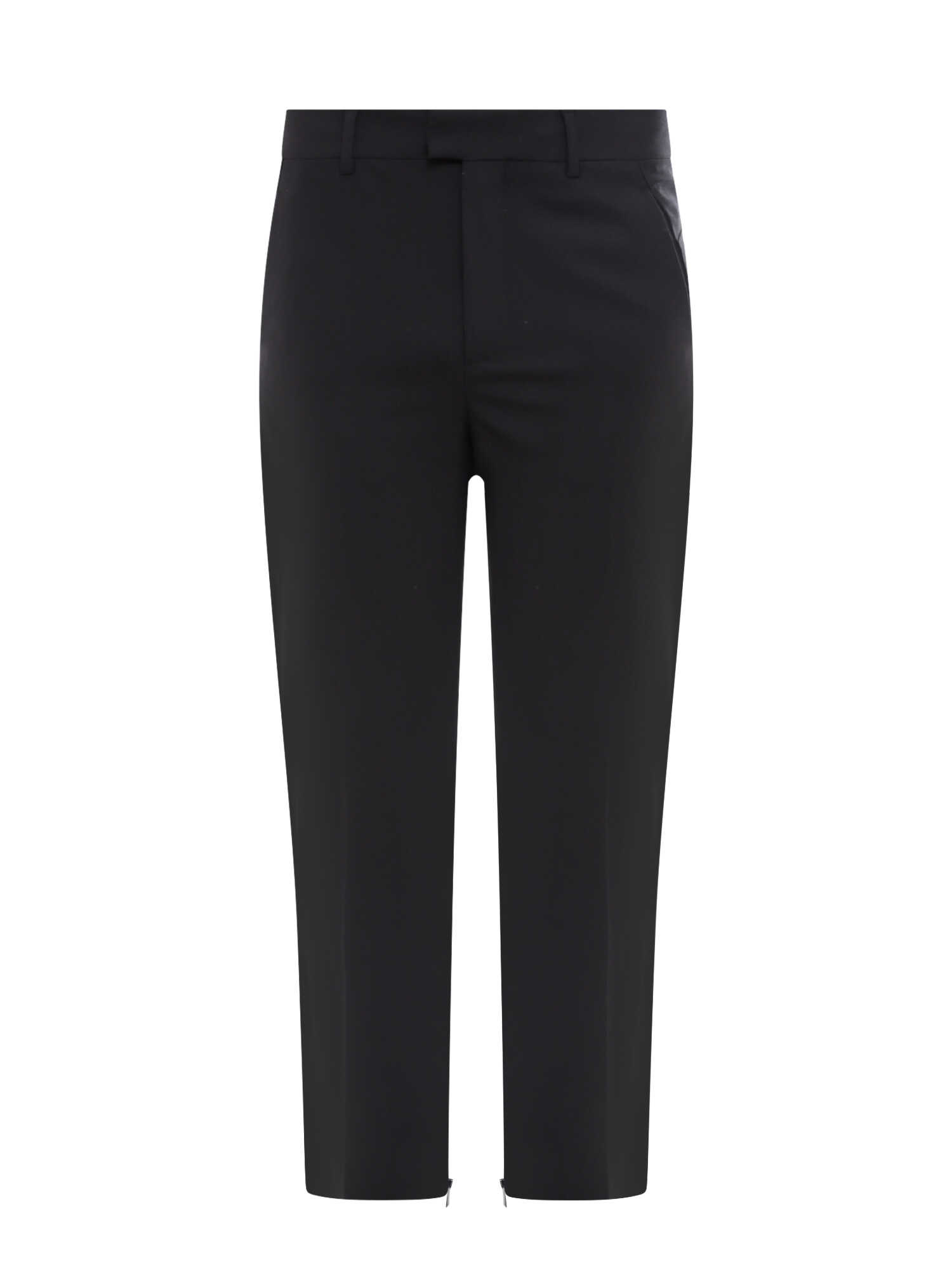 Off-White Virgin wool blend trouser with zip detail Black