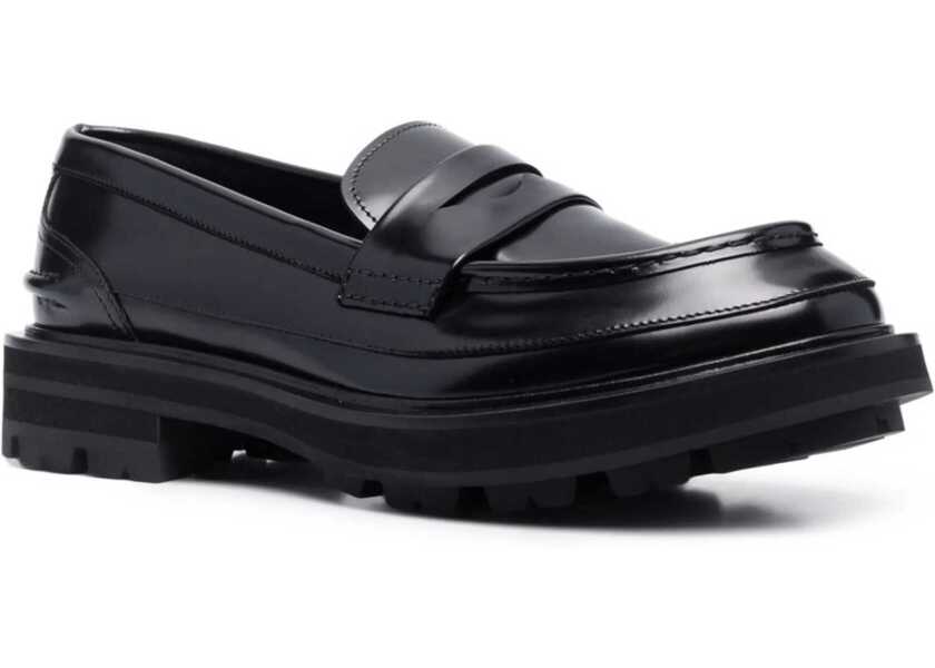 Mocasini Alexander McQueen Leather Loafer BLACK Barbati (BM 9812507) 2