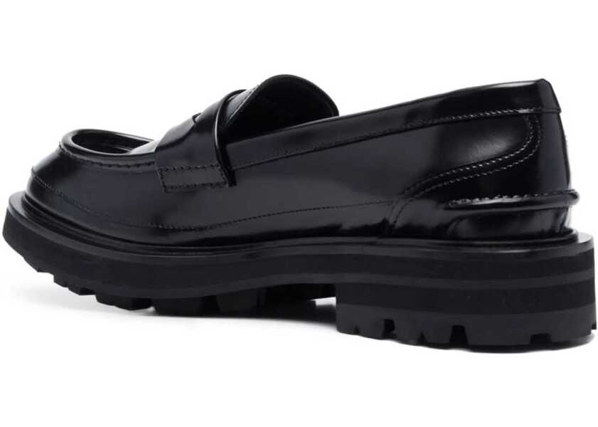Mocasini Alexander McQueen Leather Loafer BLACK Barbati (BM 9812507) 3