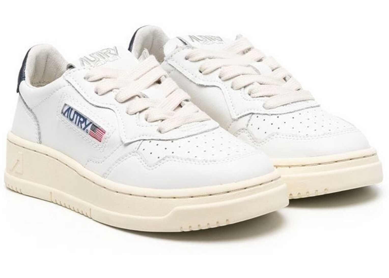Poze AUTRY Contrasting Heel Sneaker WHITE