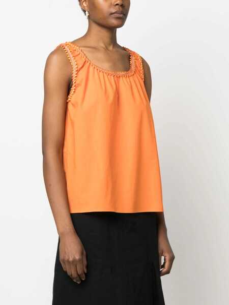 Maiouri LOVE Moschino Cotton Tops. ORANGE Femei (BM 9812525) 3