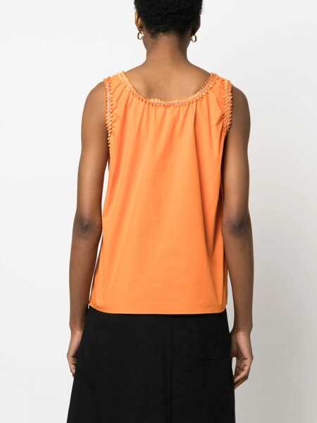 Maiouri LOVE Moschino Cotton Tops. ORANGE Femei (BM 9812525) 4