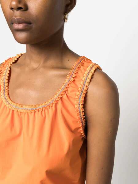 Maiouri LOVE Moschino Cotton Tops. ORANGE Femei (BM 9812525) 5