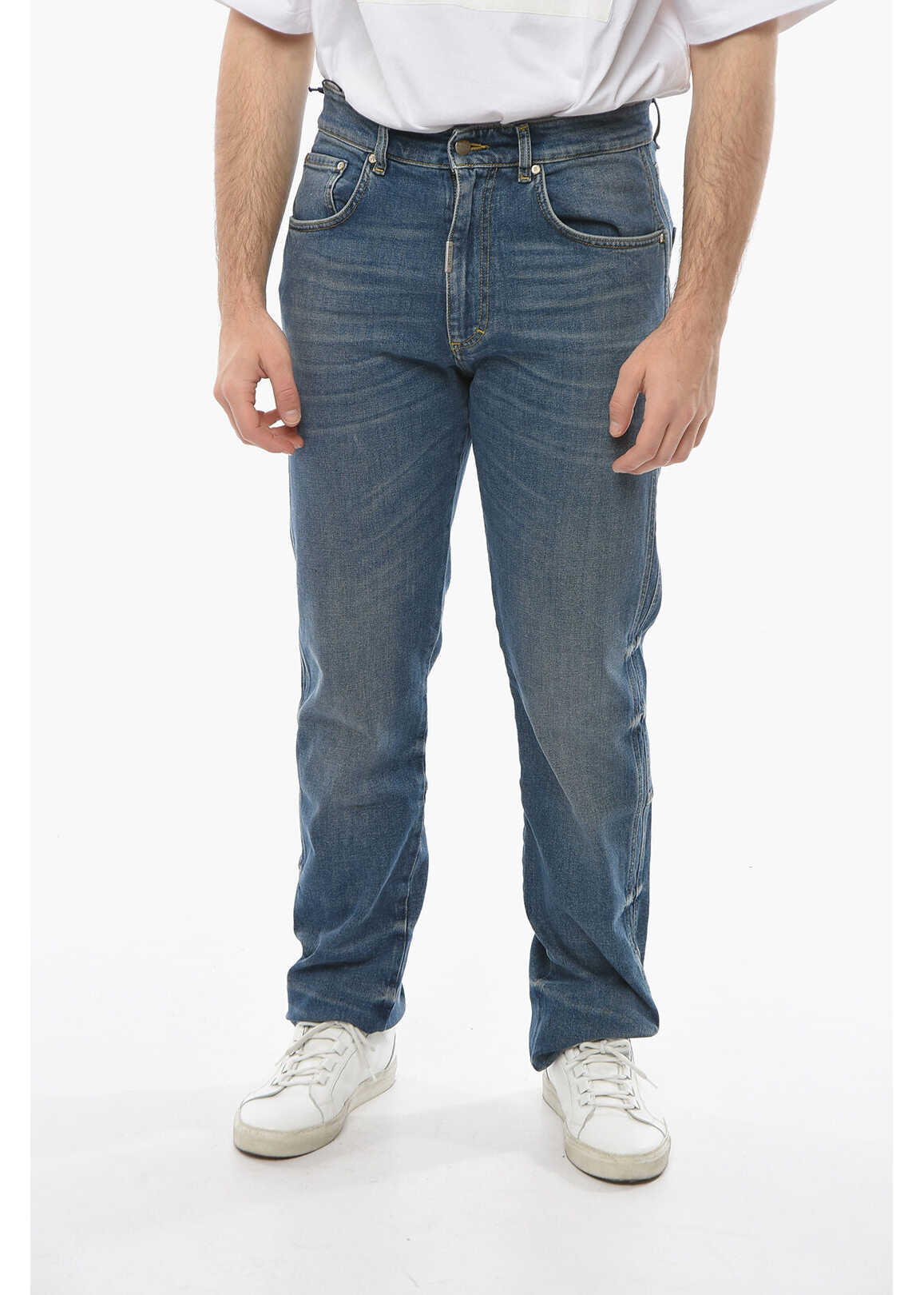 REPRESENT Vintage Effect Straight Fit Jeans 19Cm Blue
