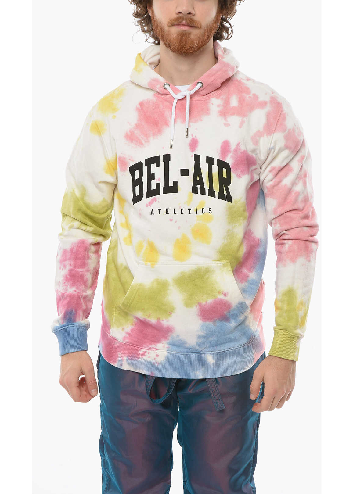 Bel-Air Athletics Tie Dye Effect College Hoodie Multicolor