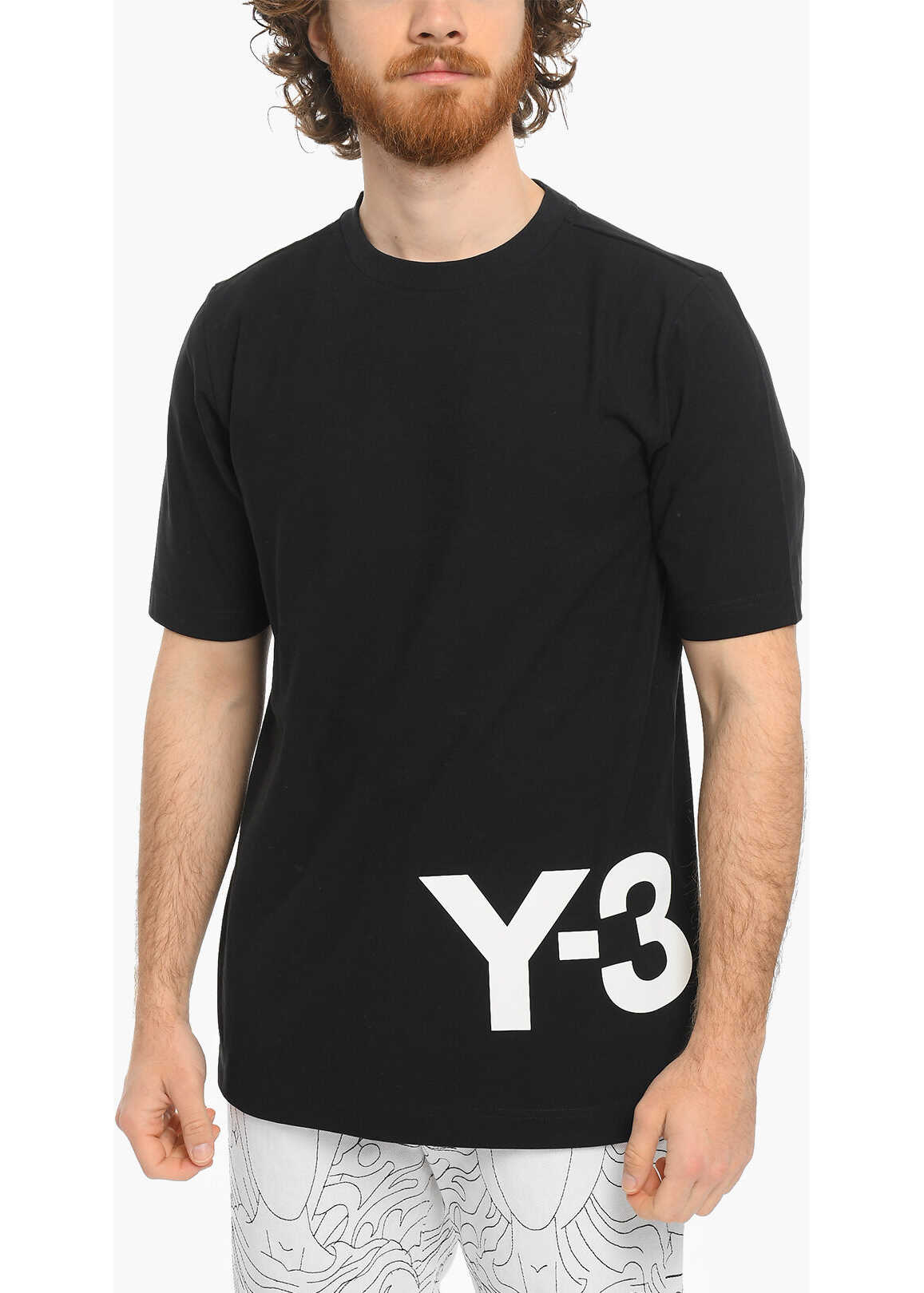 adidas Y-3 Yohji Yamamoto Crew-Neck Ch1 Ss T-Shirt With Logo-Print Black