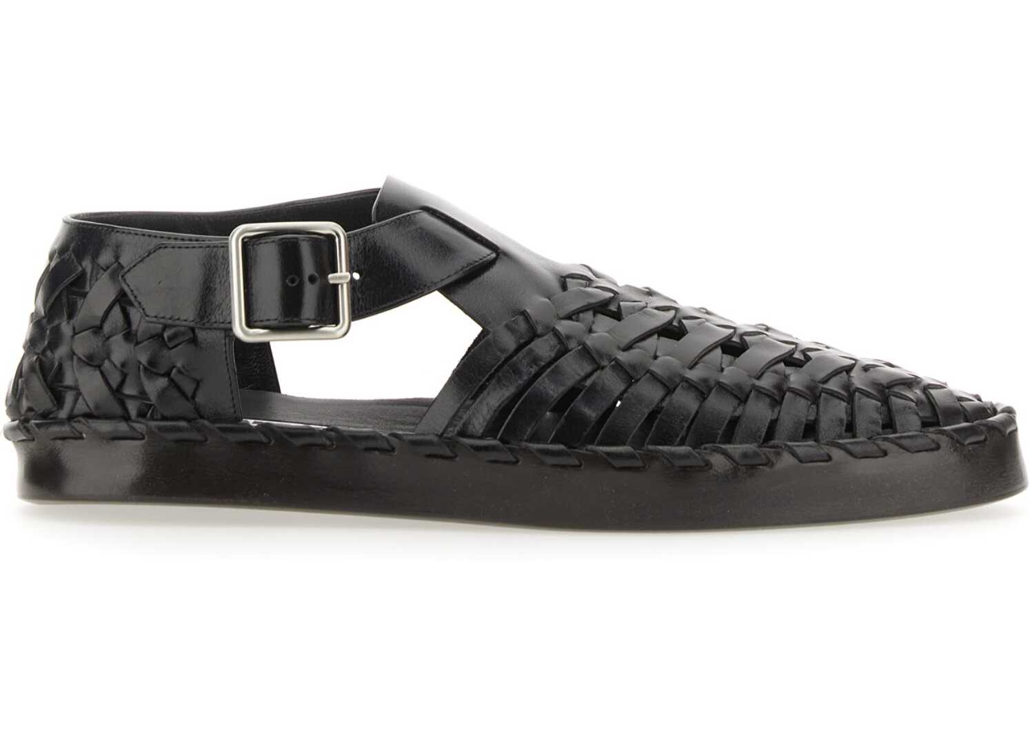 Jil Sander Low Sandal. BLACK