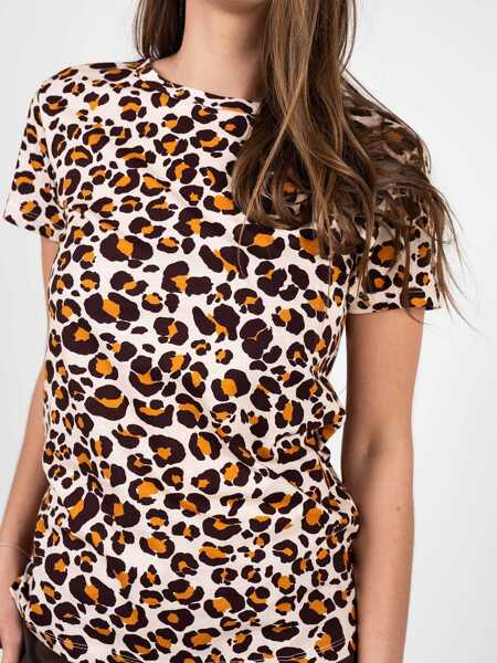 Tricouri Patrizia Pepe DM1224 Brzowy Femei (BM 9816503) 3