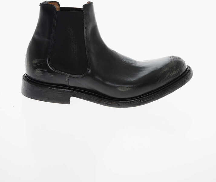 Ghete Churchs Lived-In Effect Wells Leather Chelsea Booties Black Barbati (BM 9817964) 2