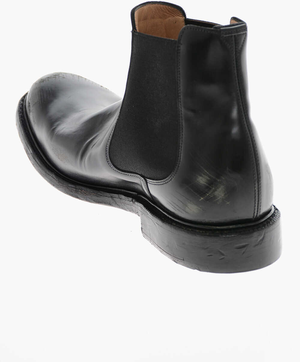 Ghete Churchs Lived-In Effect Wells Leather Chelsea Booties Black Barbati (BM 9817964) 4