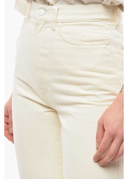 Blugi drepti MADE IN TOMBOY Tone-On-Ton Buttons Erica 5 Pockets Jeans 21Cm Beige Femei (BM 9818219) 3