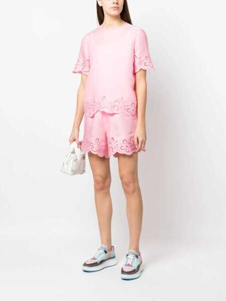 Pantaloni scurti LOVE Moschino Short Ajour PINK Femei (BM 9818534) 2