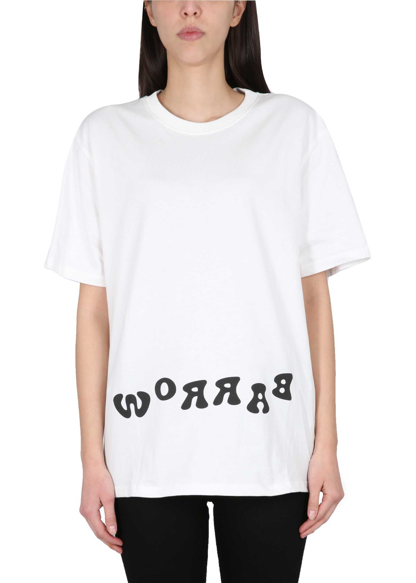 BARROW Logo Print T-Shirt WHITE