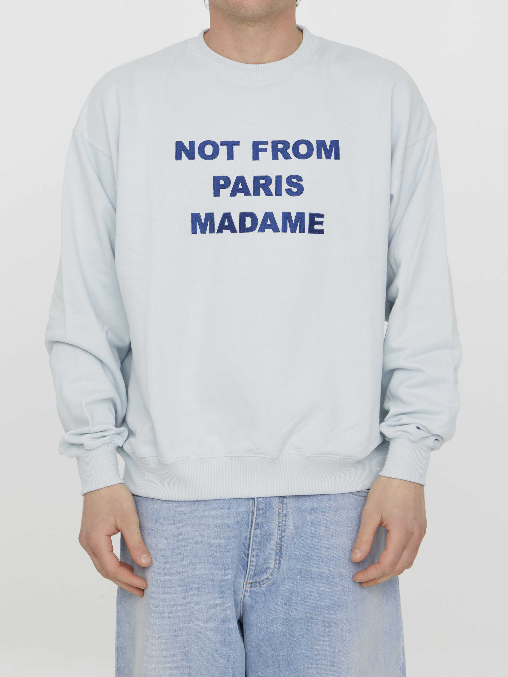 DRÔLE DE MONSIEUR Le Sweatshirt Slogan Sweatshirt LIGHT BLUE