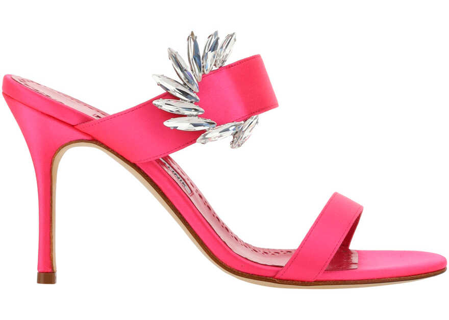 Manolo Blahnik Chivela Sandals BPNK/YOTH