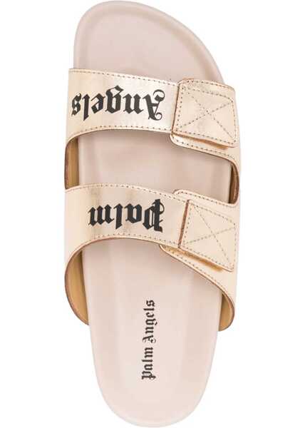 Sandale Palm Angels Sandal With Logo GOLD Femei (BM 9821345) 4